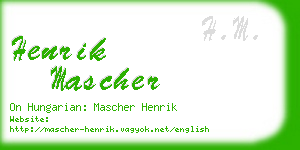 henrik mascher business card